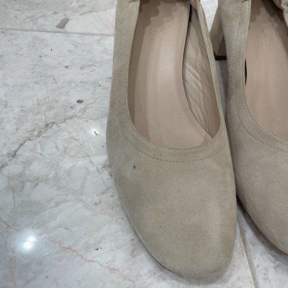 EVERLANE {9.5} Shoes The Day Heel Suede Beige - Picture 2 of 12
